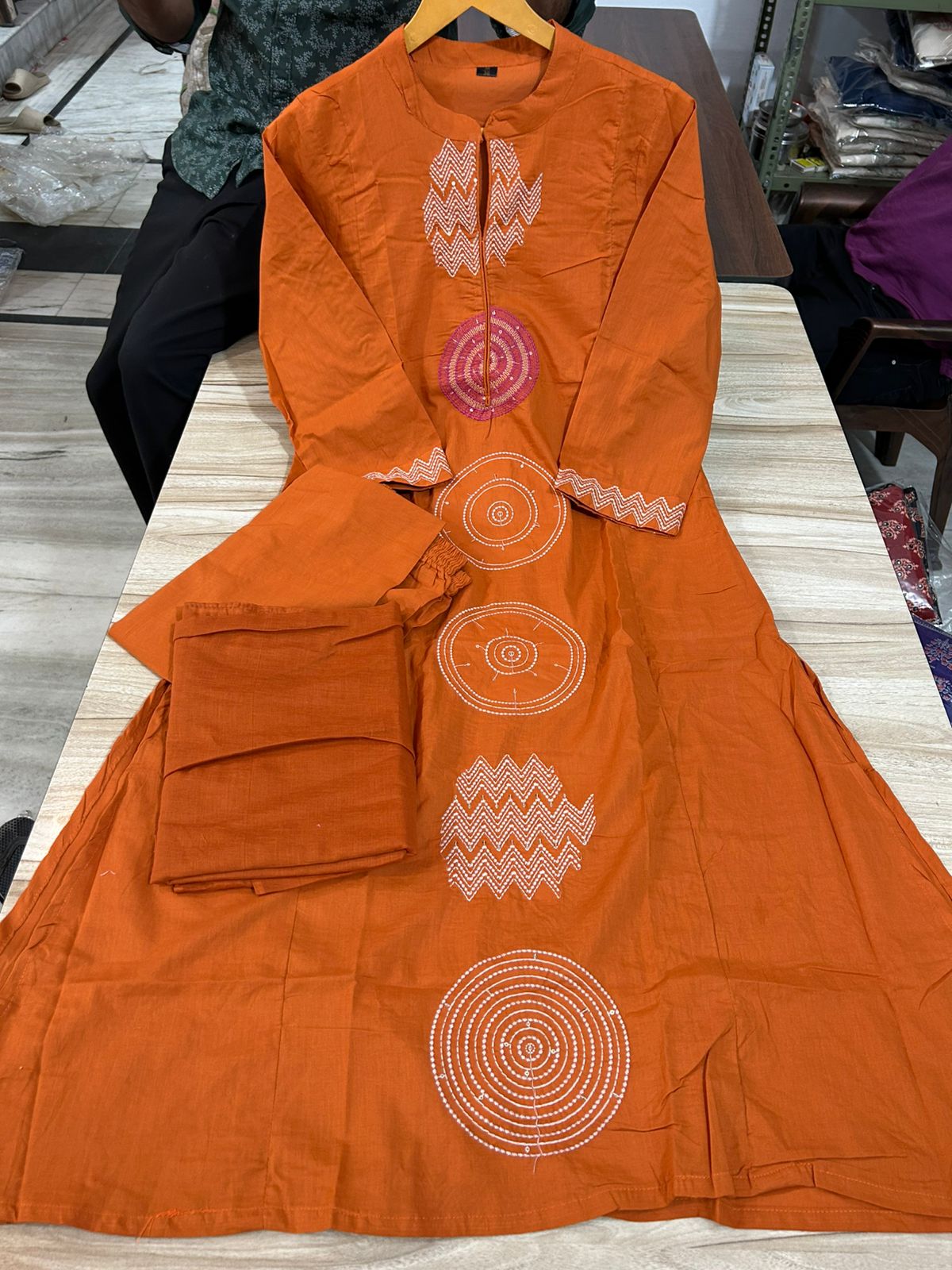 Cotton Kurta, Pant and Dupatta Set